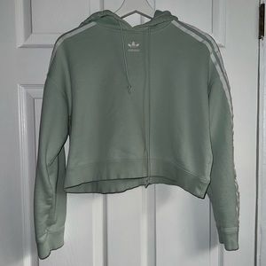 Adidas blue crop sweater